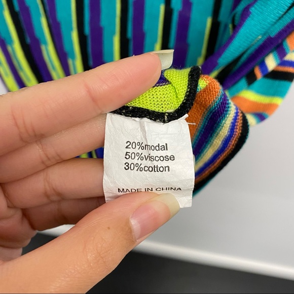 VINTAGE ZIP UP COLOURFUL T-SHIRT - Picture 6 of 7